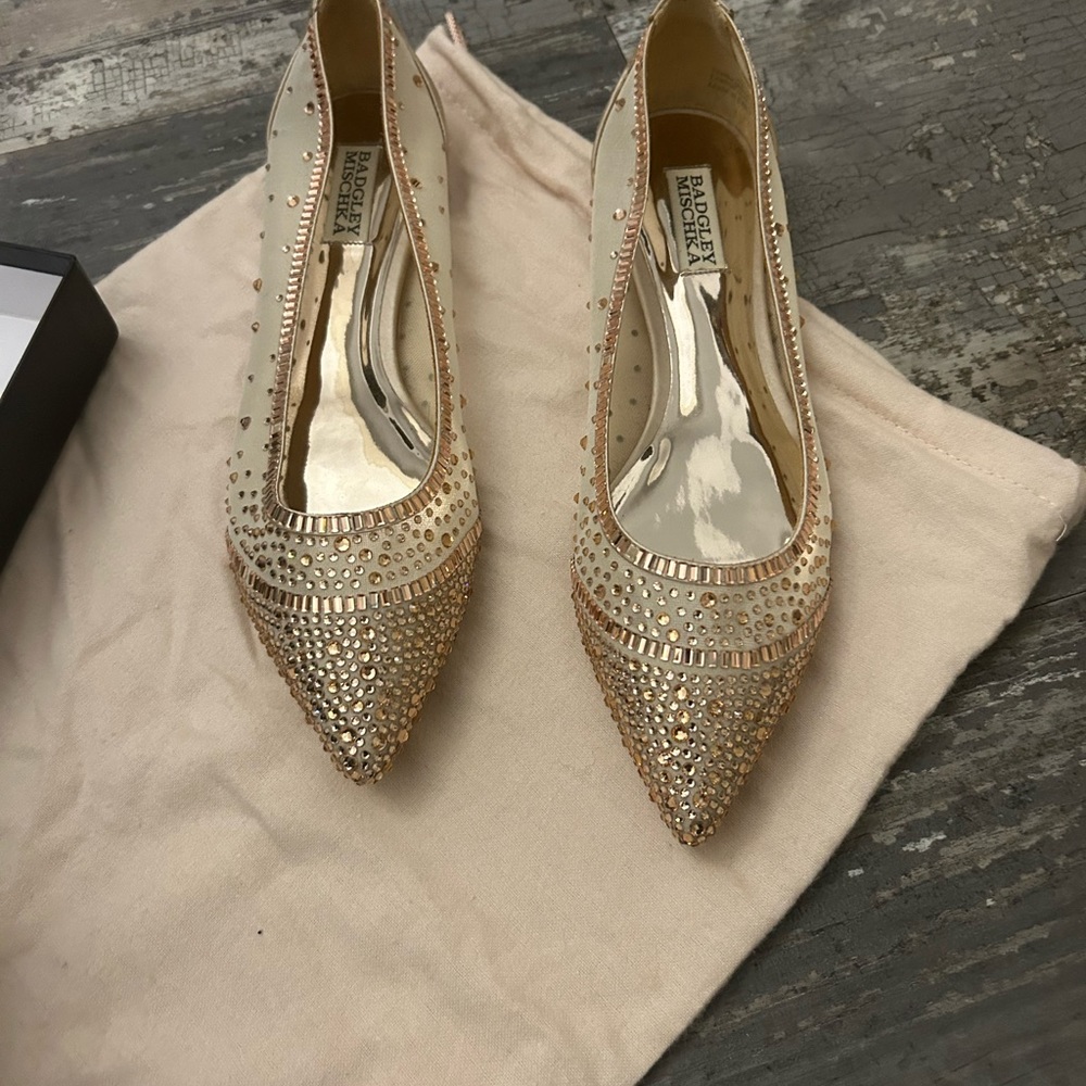 Badgley Mischka Babette embellished flats